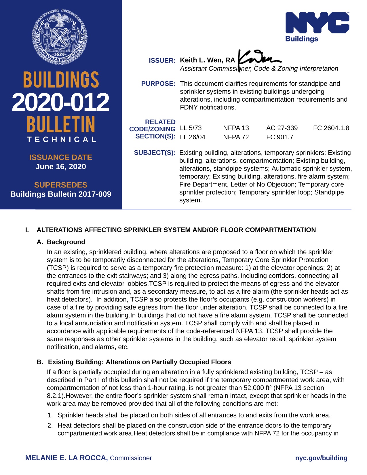 BUILDINGS 2020-012 BULLETIN TECHNICAL