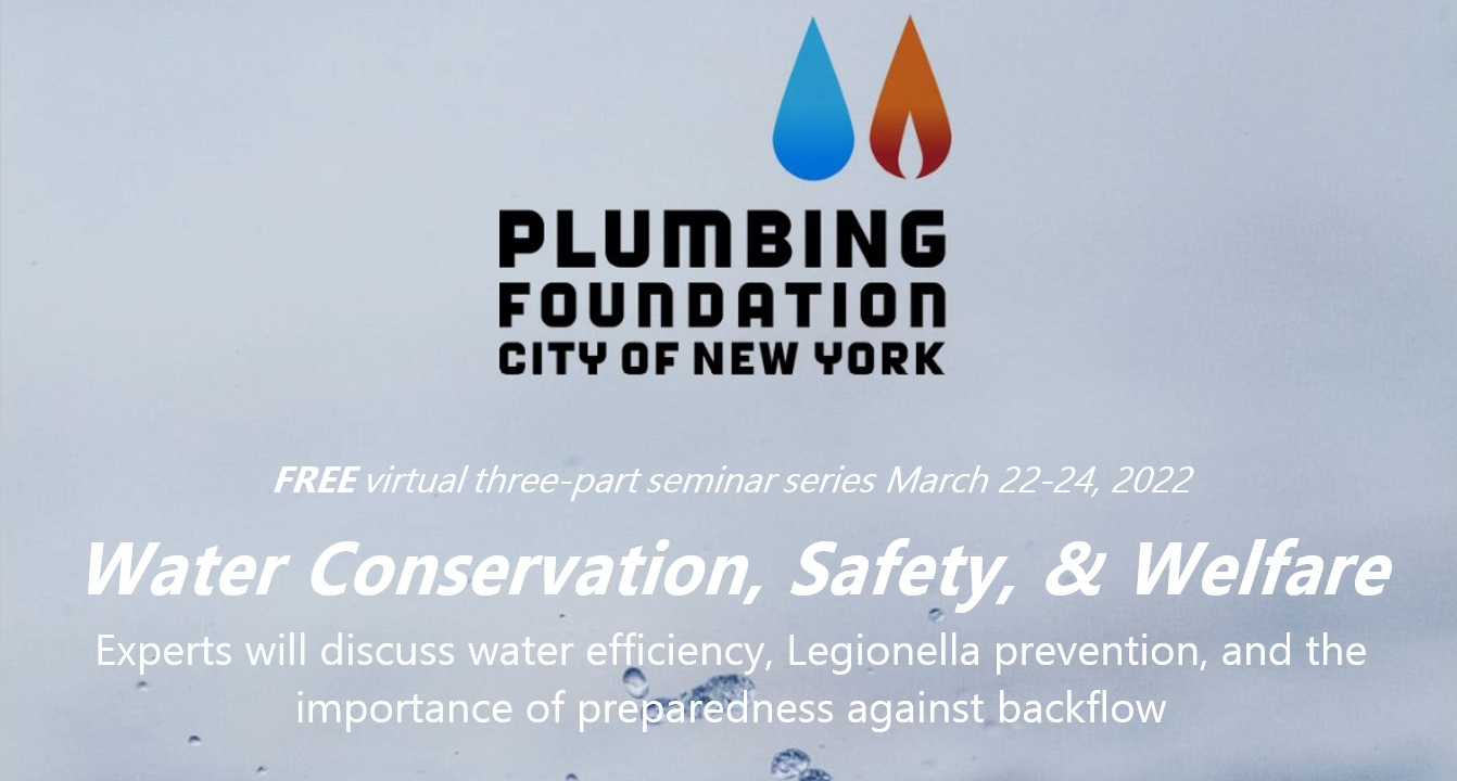 Plumbing Foundation, City of New York, Water Conservation, Safety, & Welfare